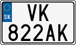 License plate of Slovakia, Cars