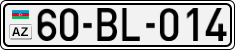 License plate of Azerbaijan, Cars