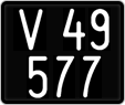License plate of Austria, 1947 year system