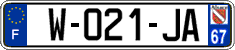 French license plate, SIV (garage)