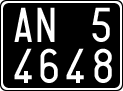 License plate of Italy, Cars (1927 year series)