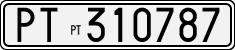 License plate of Italy, Cars (1927 year series)