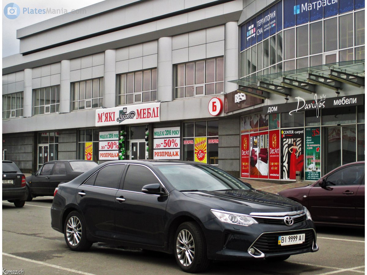 BI 9999 AI, Toyota Camry 7th gen (XV50; Global-market), facelift, 2014–2018