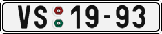 License plate of the Czech Republic, Cars (1960)