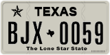 Texas, Regular plates (2012) (АBC-1234)