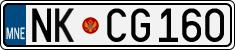 License plate of Montenegro, Cars