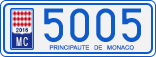 License plate of Monaco, Cars