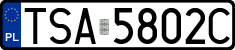 License plates of Poland, Regular car plates