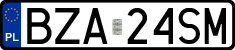 License plates of Poland, Regular car plates