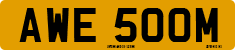 License plate of the United Kingdom, 1963 year system