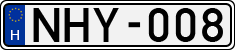 license plates of Hungary, Cars (1990)