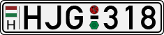 license plates of Hungary, Cars (1990)