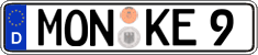 German license plate, Regular plates