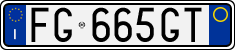 License plate of Italy, Cars (1994 year series)