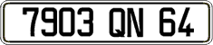 French license plate, FNI