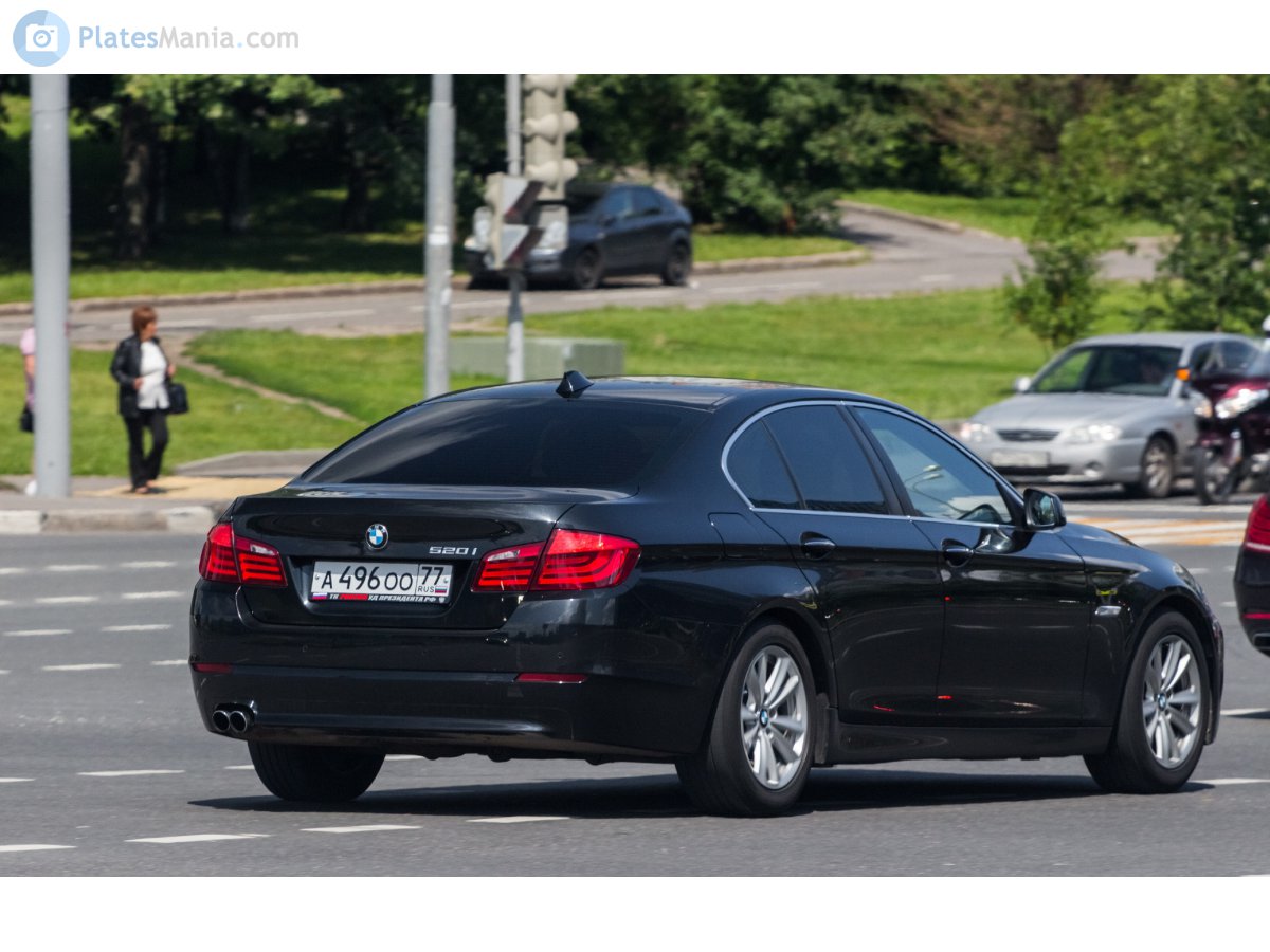 а 496 оо 77, BMW 5 Series 6th gen Sedan (F10/F18), 2010–2017