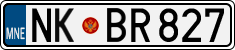 License plate of Montenegro, Cars