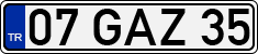 License plate of Turkey, Regular plates