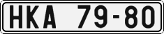License plate of the Czech Republic, Cars (1960)