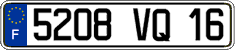 French license plate, FNI
