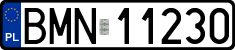 License plates of Poland, Regular car plates