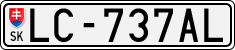 License plate of Slovakia, Cars