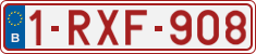 License plate of Belgium, Regular plates (2010)