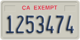California, Exempt (1234567)