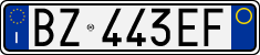 License plate of Italy, Cars (1994 year series)