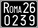 License plate of Italy, Cars (1927 year series)