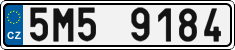 License plate of the Czech Republic, Cars (2001)