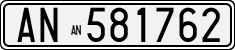 License plate of Italy, Cars (1927 year series)