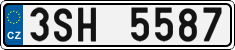 License plate of the Czech Republic, Cars (2001)