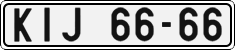 License plate of the Czech Republic, Cars (1960)
