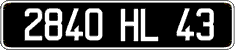 French license plate, FNI