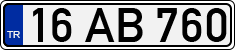 License plate of Turkey, Regular plates