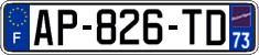 French license plate, SIV (ordinary)