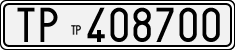 License plate of Italy, Cars (1927 year series)