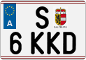 License plate of Austria, Regular plates