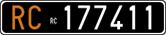 License plate of Italy, Cars (1927 year series)