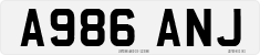 License plate of the United Kingdom, 1983 year system