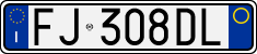 License plate of Italy, Cars (1994 year series)