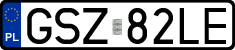 License plates of Poland, Regular car plates