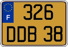 French license plate, FNI