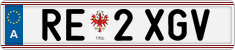 License plate of Austria, Regular plates