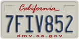 California, Passenger Car (1ABC234)