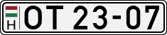 license plates of Hungary, Oldtimers (1990)