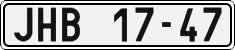 License plate of the Czech Republic, Cars (1960)