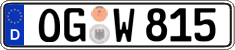 German license plate, Regular plates