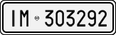 License plate of Italy, Cars (1927 year series)